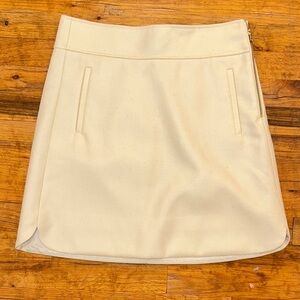 JCrew Ivory Women's Wool Skirt- Size 6 Tall